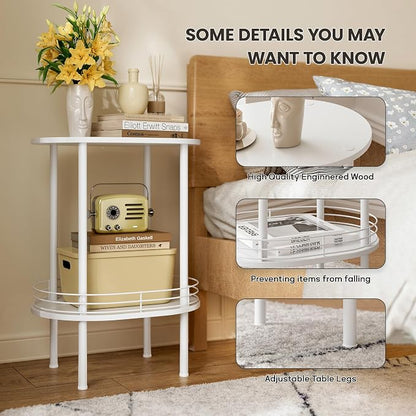 Small Modern Oval Side Table - Image 4