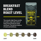 Warpath Coffee Whole Bean Coffee Medium Roast, Breakfast Blend, High Caffeine, Extra Strong Roasted 100% Arabica Coffee Beans Whole, Rich Aroma, Full Bodied Intense Cup, Created by Navy SEALs, 12oz