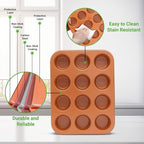 NutriChef 12-cup Copper Oven Muffin Pan, Non-Stick Coated Layer Surface, Even Heating Muffin Tray for Muffins, Cupcakes, Pastries & Mini Pies, Used for Model Number NCBSCC54