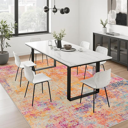 10x12 Area Rug Living Room: Modern Washable Soft Carpet Galaxy Haze | - Image 4