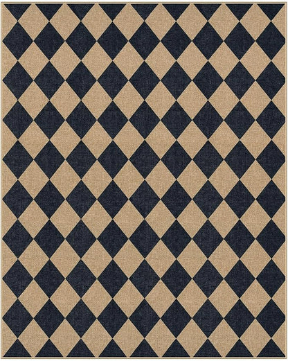 Lahome Checkered Easy Jute Outdoor Patio Rug, 8x10 Living Room Rug Washable | - Image 9