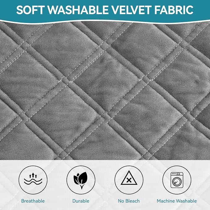 Deep Dream Velvet Couch Cover, Sectional Sofa Covers, Anti Slip Couch Covers - Image 6