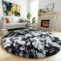 Amdrebio Black White Grey Circle Area Rug 5Ft by Amdrebio