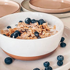 Mora Ceramic Flat Bowls Set of 4-25 oz- For Soup, Salad, Rice, Cereal, Breakfast, Dinner, Serving, Oatmeal, etc - Microwave, Dishwasher and Oven Safe Porcelain Bowl for Eating and Kitchen - Vanilla