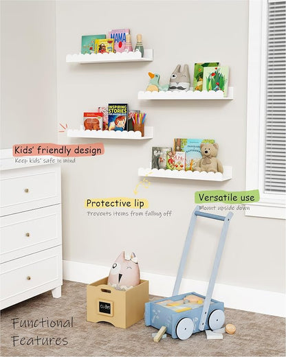 Harwaya Scalloped Nursery Floating Shelves - Image 6