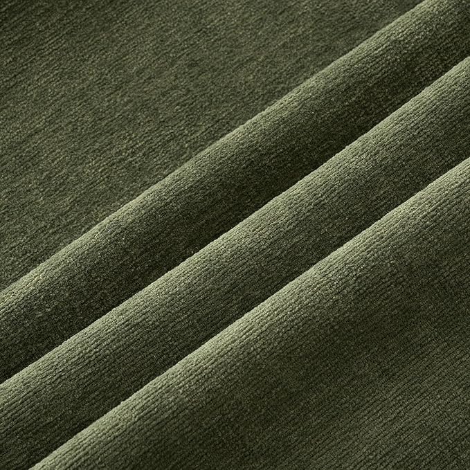 MIULEE Olive Green Chenille Couch Throw Pillow Covers, 18x18 | Set of 2 - Image 6