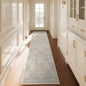 Washable Beige Blue 2x10 Runner Rug by HazoHaus