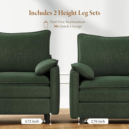 Vesgantti 74" Loveseat Sofa for Living Room, Comfy Cloud Couch Deep Seat - Image 3