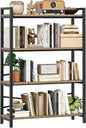 4 Tier Bookshelf 31.49" Width, Tall Book Shelf Storage and Organization by Homeiju