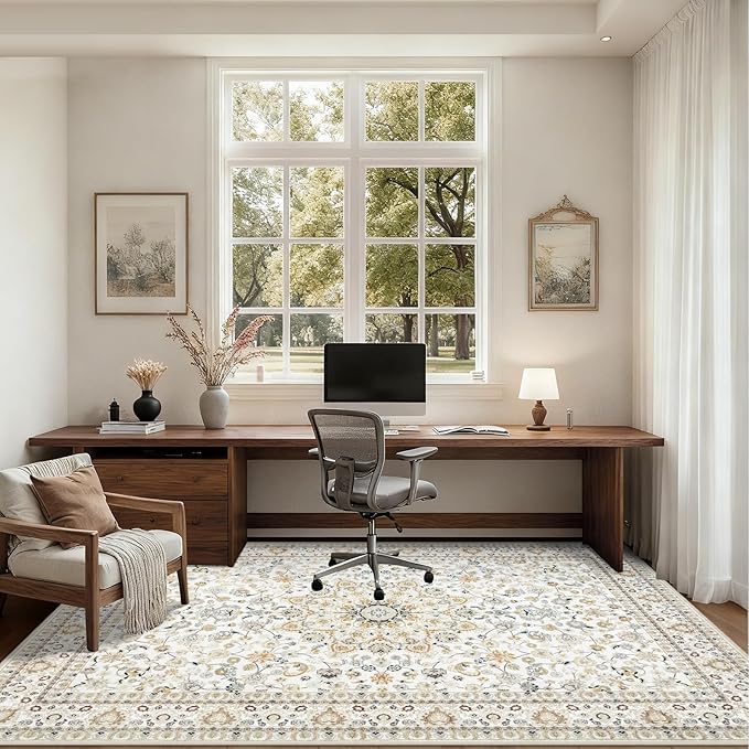 10x12 Area Rugs Living Room: Washable Boho Rug - Image 5