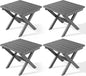 SERWALL Folding Outdoor Side Table Set of 4, Small Adirondack Side Table by SERWALL