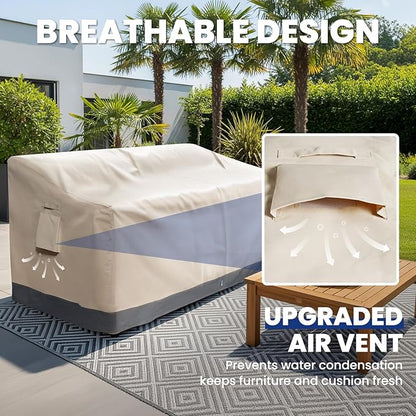 Extra Heavy Duty Outdoor Couch Cover Waterproof, Large 3-Seater Patio Sofa Cover - Image 6