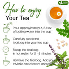 FreshDrinkUS, Premium 55 Tea Bags Tulsi Moringa Lemongrass, 100% Natural & Pure from Tulsi Holy Basil Leaves, Moringa & Lemongrass. Made with Natural Material Tea Bags. No Sugar, No Caffeine, Vegan.