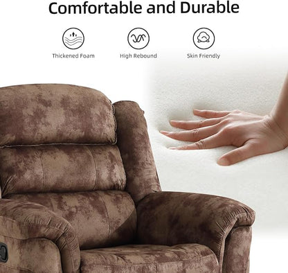 EBELLO 2 Pieces Reclining Couch Furniture Set, Soft Fabric Manual Recliner Sofa - Image 5