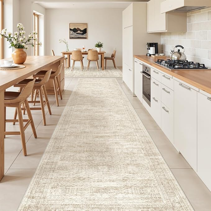 2'6 x 14' Runner Rug Non Slip, Washable Kitchen Rugs, Living Room, Extra Long - Image 4