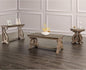 Furniture of America Jinst Traditional Solid Wood 3-Piece Coffee Table Set by FurnitureofAmerica