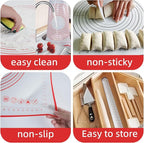32x24" Extra Large Dough Mat Silicone Baking Mats for Rolling Pastry,Kneading Sourdough Bread Baking Supplies Black