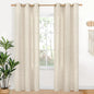 YoungsTex Linen Curtains 38 x 84 Inch Length, Light Filtering Drapes Rustic by YoungsTex