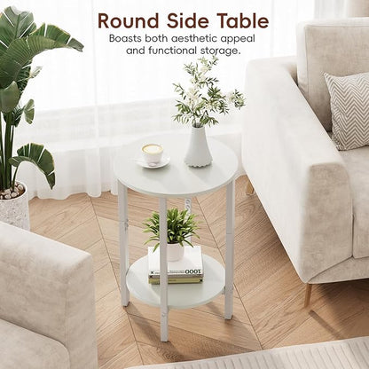 Vagusicc Side Table, Small Round End Table, Circle Table Small Round Coffee - Image 4