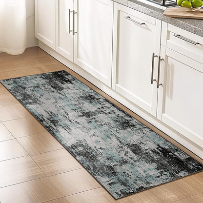 RELEANY Washable Runner 2'x6' Abstract Area Rug - Image 3