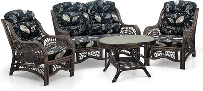 Malibu Lounge Living Accent Armchair Natural Rattan Wicker Handmade Design - Image 5