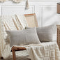 Fancy Homi 2 Packs Neutral Grey Lumbar Decorative Throw Pillow Covers 16x32 Inch by Fancy+Homi