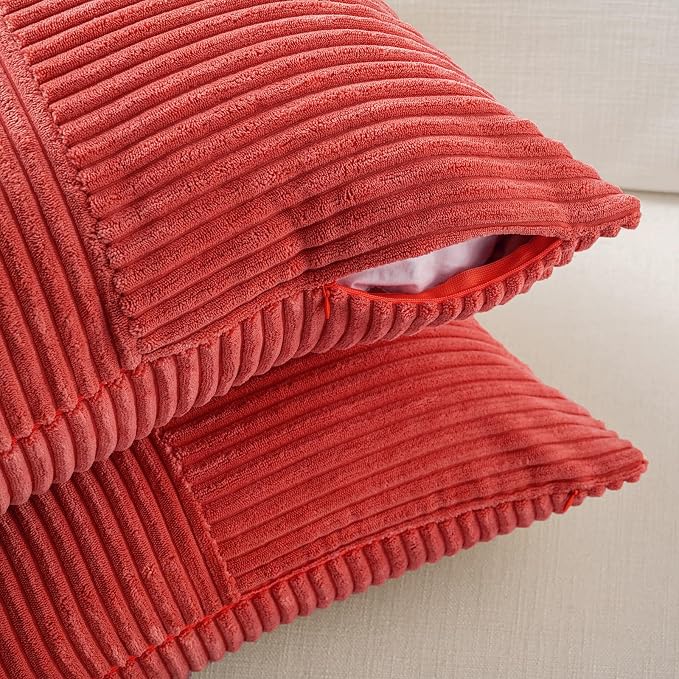 Fancy Homi 2 Packs Red Long Lumbar Decorative Throw Pillow Covers 12x24 Inch - Image 4