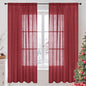 BGment Burgundy Linen Curtains 72 Inches Long by BGment