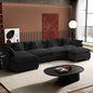 Ihanherry U-Shaped Modern Sofa 146" Modular Sectional Cloud Couch by iHanHerry