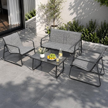 Kozyard Sofia 4-Piece Patio Conversation Set, Outdoor Furniture Set by Kozyard