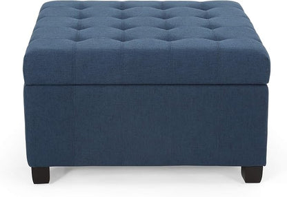 Christopher Knight Home Hedda Tufted Fabric Storage Ottoman - Image 5