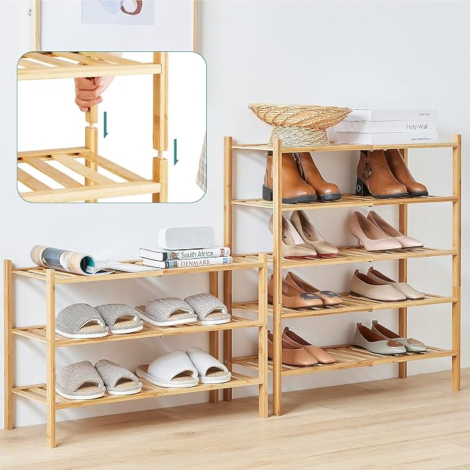 viewcare 4-Tier Bamboo Shoe Rack - Image 6