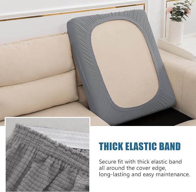 Water Repellent Sofa Cushion Slipcovers, Stretch Couch Cushion Covers, - Image 5