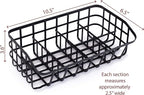 Tea Bag Organizer Caddy - Metal Tea Box Storage Holder for Cups, Pods, Packets, Condiment Accessories - Black