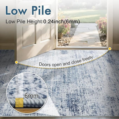 6Ft Round Area Rugs for Living Room, Soft Non-Slip Washable Rugs Modern - Image 7