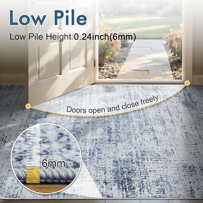 4Ft Round Area Rugs for Living Room, Soft Non-Slip Washable Rugs Modern - Image 7
