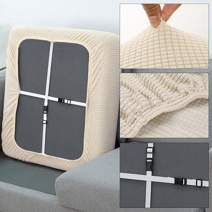 Fuloon Couch Cushion Slipcover, Super Stretch Individual Sofa Covers | 3 Pack - Image 4