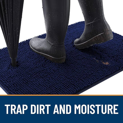 OLANLY Dog Door Mat for Muddy Paws 35x24, Super Absorbent Chenille Mud Mat | - Image 2