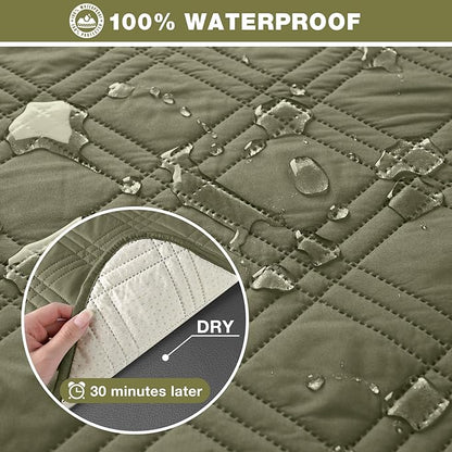 TAOCOCO 100% Waterproof Recliner Sofa Cover, Non Slip Split Couch Covers - Image 4