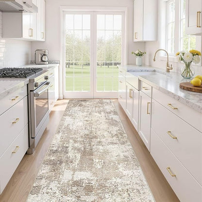 LOONGRUG Runner Rug 3x10 Washable Non-Slip Kitchen Neutral Modern Rug | by LOONGRUG