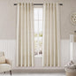 Beige Semi Sheer Linen Curtains 72 inch Length by Nanspring