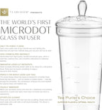 Teabloom Grand Bouquet Borosilicate Glass Tea Set for Six – Elegant 50oz Teapot with Microdot Infuser & Six 8oz Teacups – A Pure & Immersive Tea Experience – Tea Purist's Choice