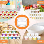 72 Pcs Plastic Jars, 4 OZ Plastic Jars with White Lids Round Clear Storage Containers Jar Leak Proof Slime Containers with Lids for Travel Refillable Slime Storage Jar for Beauty Product