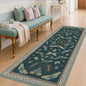 Green Boho Runner Rug 3x8, Foldable Washable Carpet by HazoHaus