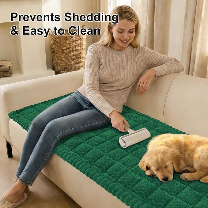 Smiry Couch Cover for Dogs, Non Slip Fuzzy Pet Sofa Arm Covers Washable | Sofa - Image 4