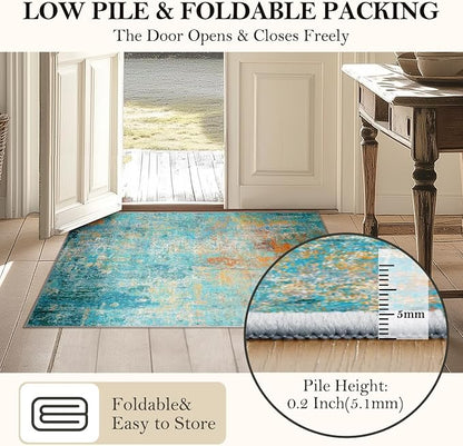 RELEANY Washable 5'x7' Abstract Area Rug - Image 6
