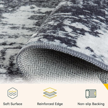 RELEANY Washable 9'x12' Abstract Area Rug - Image 3