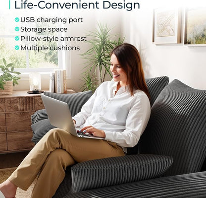 LINSY HOME Sectional Loveseat Sofa - Image 3