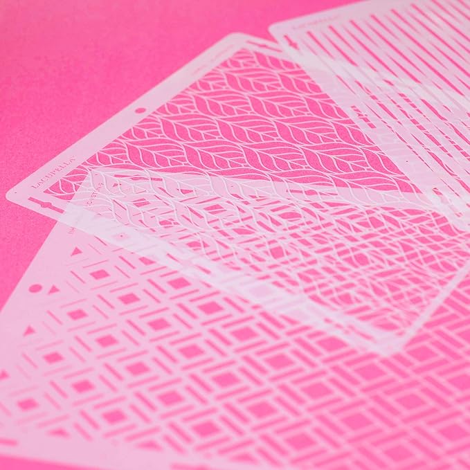 Cake Stencil - Seamless Delicate Pattern for Decorating Tall Double Barrel Cake to Use with Buttercream, Royal Icing, Ganache, Paint, Airbrush (MOZAI)