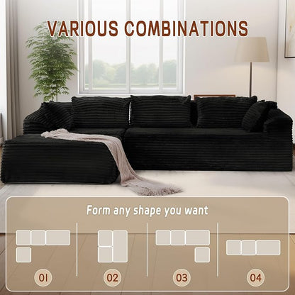 Korser 110" L-Shaped Modular Sectional Sofa - Image 3